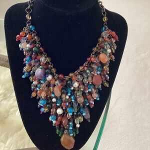 Eye-Catching Gemstone Bib Necklace